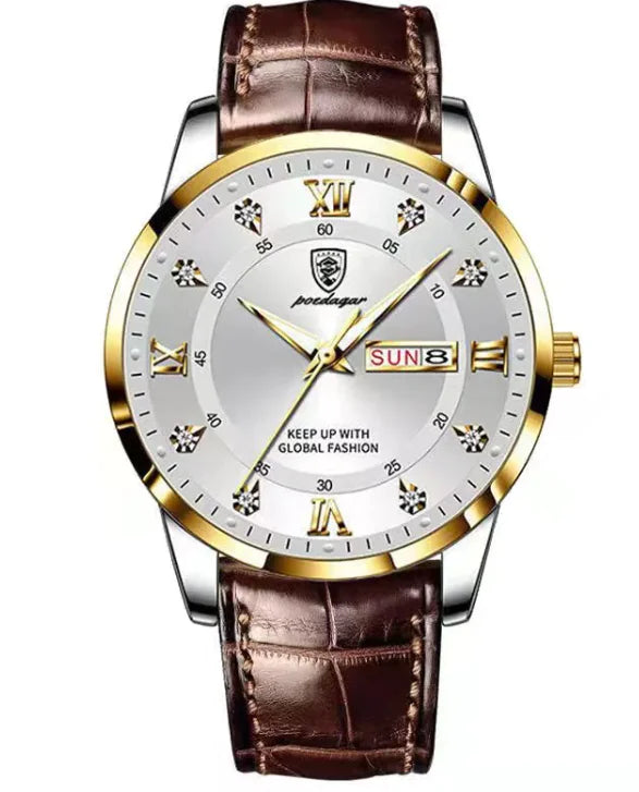 Luminous Waterproof Men's Dual Calendar Watch