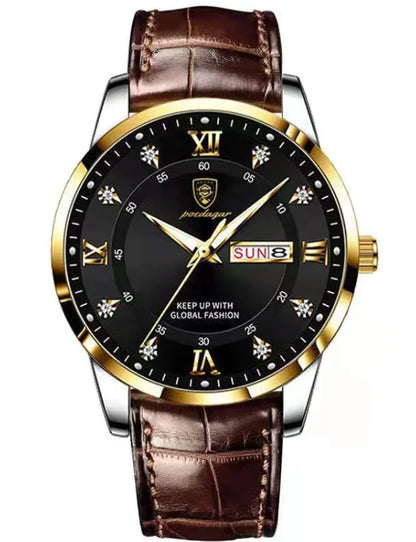 Luminous Waterproof Men's Dual Calendar Watch